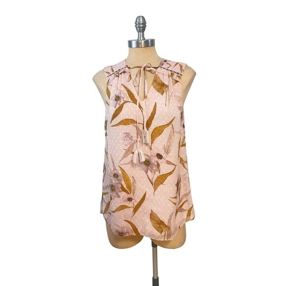 Ted Baker London Floral Jiylena Blouse With Tassels TB  0 US Small - Picture 1 of 5